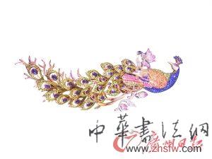广州市场的钻石彩宝合成胸针。