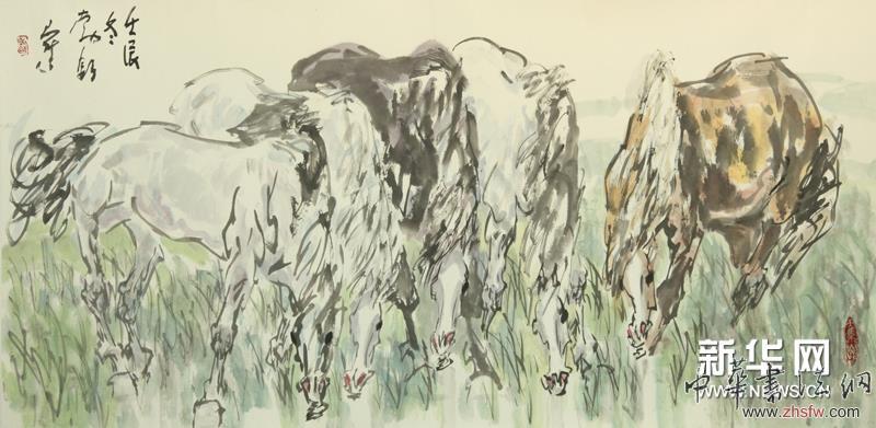 作品名称：自在  创作时间：2012年   尺寸：68x136