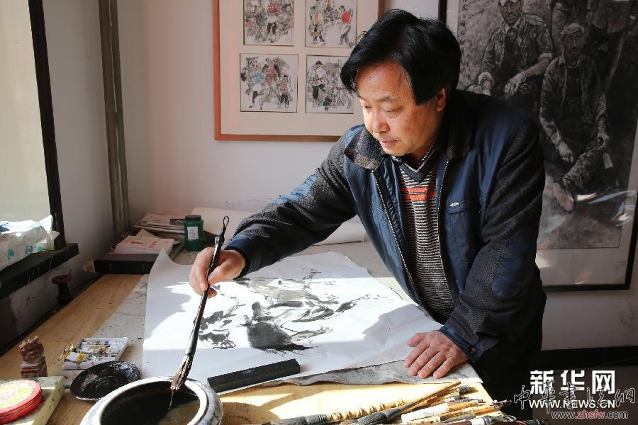 （新华网）（1）画笔绘就精彩人生