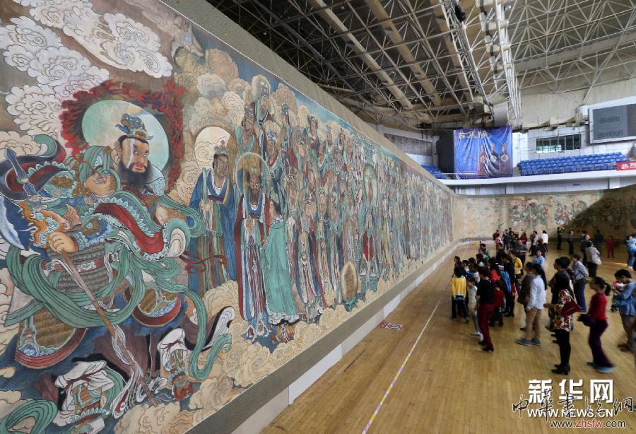 #（文化）（1）山西永乐宫壁画临摹版湖北襄阳展出