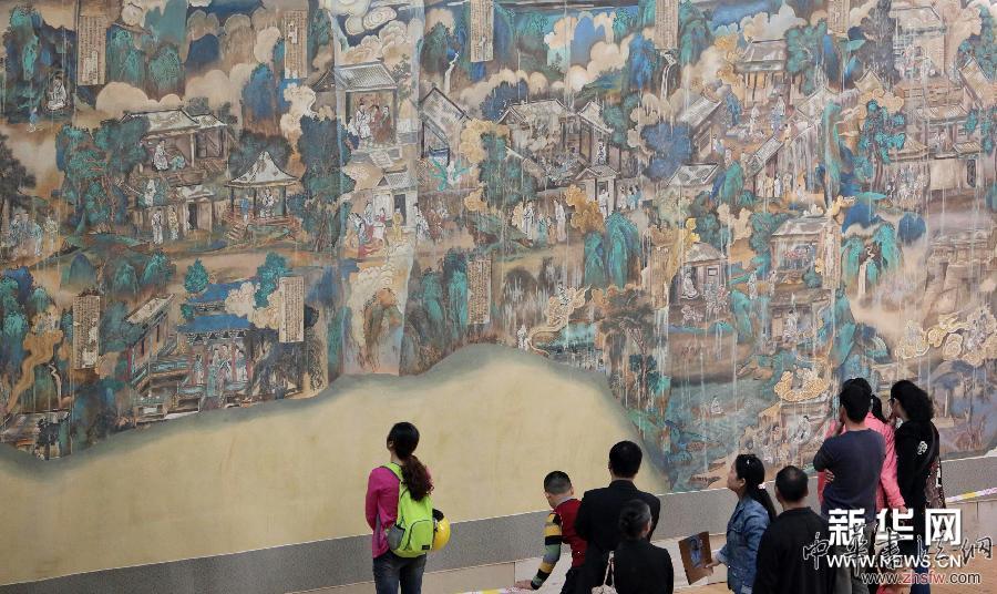 #（文化）（2）山西永乐宫壁画临摹版湖北襄阳展出