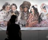 梁岩水墨肖像画展在郑州举行 图